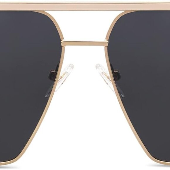 Oversized Polarized Sunglasses Women Men Vintage Metal Large Shades Cool UV - Picture 3 of 6